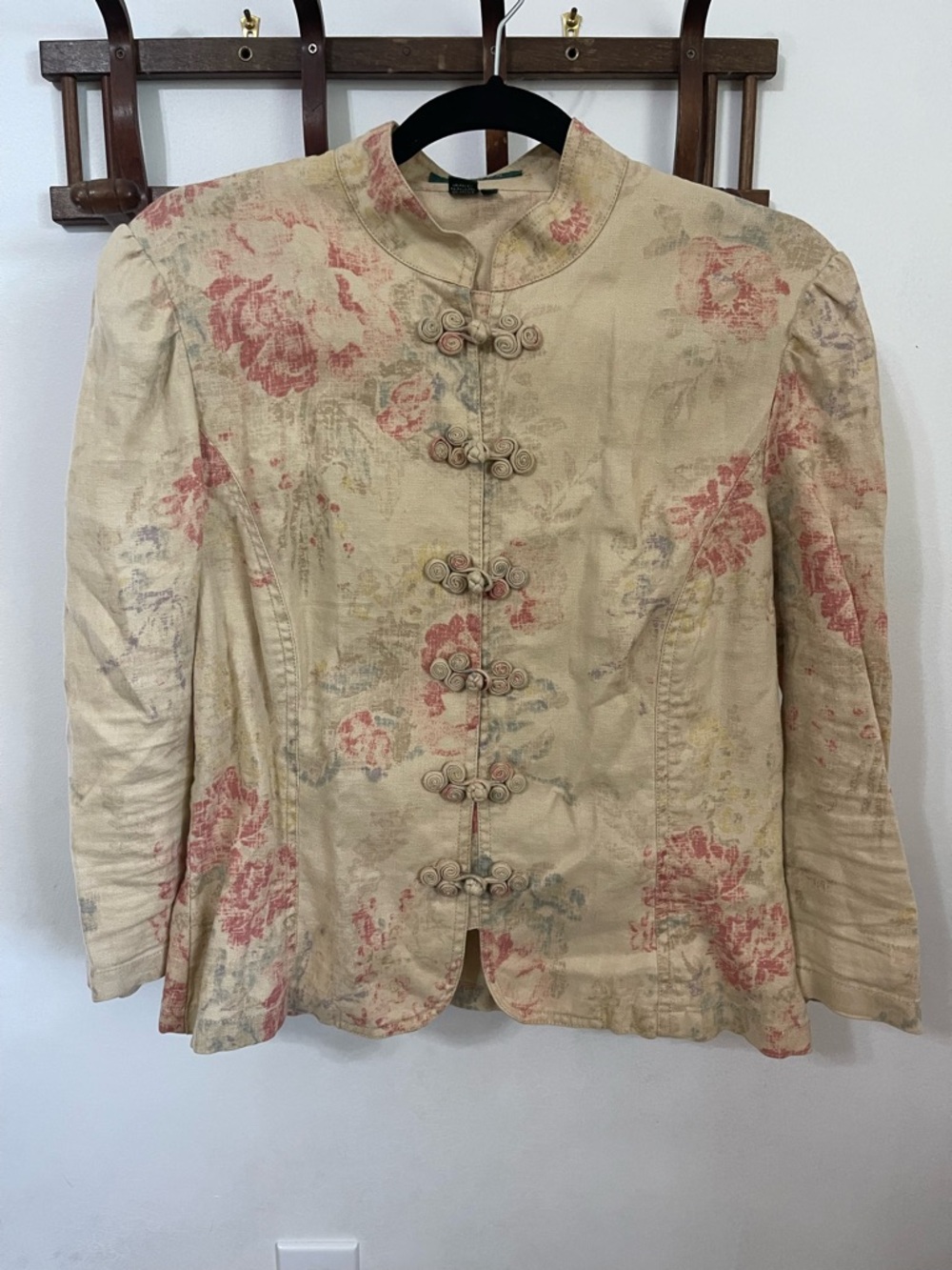 Vintage Lauren Ralph Lauren botanical linen jacket